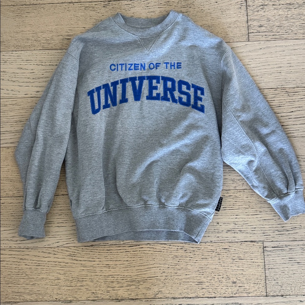 MOLO “Magni” Citizen of the Universe Crewneck organic cotton Sweatshirt, size 10